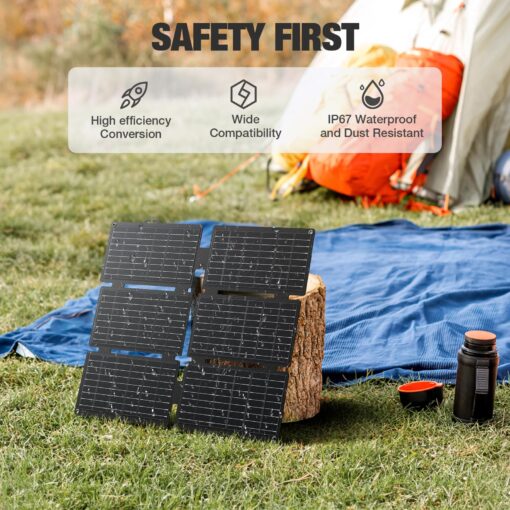GRECELL Solar Generator with 40W Solar Panel Included,230Wh Portable Power Station 1.5hrs Fast Charging, (600W Surge) AC Outlets, LiFePO4 Battery Backup for Outdoor Camping, Trip, Power Outage - Image 4