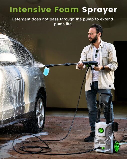 Pressure Washer, 4200PSI 2.6 GPM Power Washer with Foam Cannon 23FT Hose PATOOLIO Electric High Pressure Washer for Fences, Patios, Decks, Patios and Cars Powerwasher - Image 4