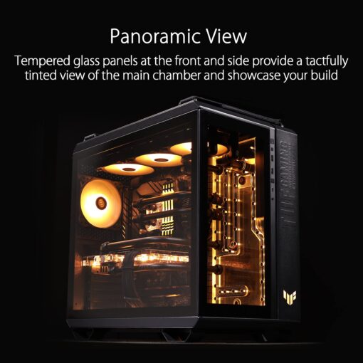ASUS TUF Gaming GT502 ATX Mid-Tower Computer Case with Front Panel RGB Button, USB 3.2 Type-C and 2X USB 3.0 Ports - Image 6