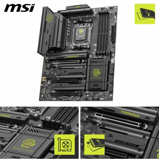 MSI MAG X870E Tomahawk WiFi Motherboard, ATX - Supports AMD Ryzen 9000/8000 / 7000 Processors, AM5-80A SPS VRM, DDR5 Memory Boost 8400+ MT/s (OC), PCIe 5.0 x16, M.2 Gen5, Wi-Fi 7, 5G LAN - Image 6