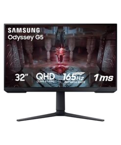 SAMSUNG 27-Inch Odyssey G55C Series QHD 1000R Curved Gaming Monitor, 1ms(MPRT), HDR10, 165Hz, AMD Radeon FreeSync, Eye Care, LS27CG552ENXZA, 2024