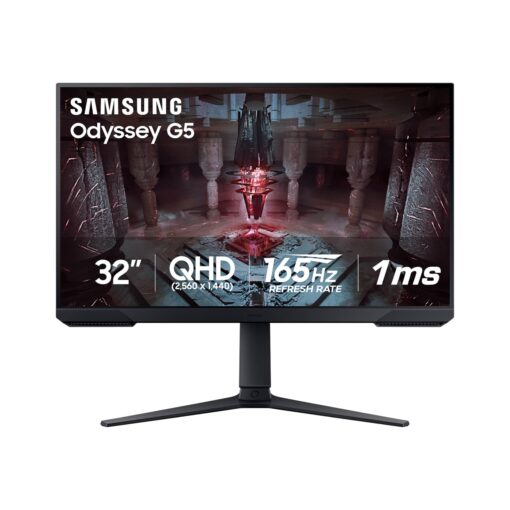 SAMSUNG 27-Inch Odyssey G55C Series QHD 1000R Curved Gaming Monitor, 1ms(MPRT), HDR10, 165Hz, AMD Radeon FreeSync, Eye Care, LS27CG552ENXZA, 2024