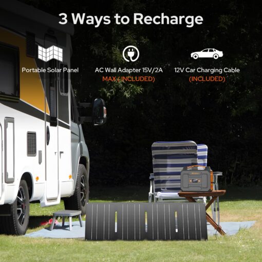 ZeroKor Portable Power Station, 100W 110V Portable Power Pack with AC Outlet, Portable Solar Generator 146Wh External Battery with DC USB C QC3.0 for Camping Home Use RV VanLife(without Solar Panel) - Image 8