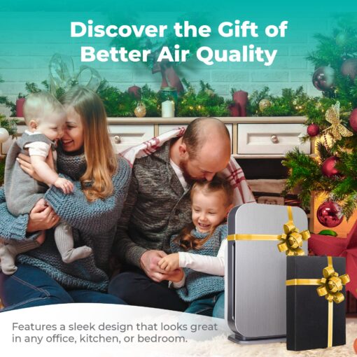 Alen Air Purifier BreatheSmart Flex HEPA with Pure Filter | 1400 Sq. Ft | Perfect for Bedrooms & Home Offices - Captures Allergens, Dust, & Mold - Brushed Stainless - Image 4