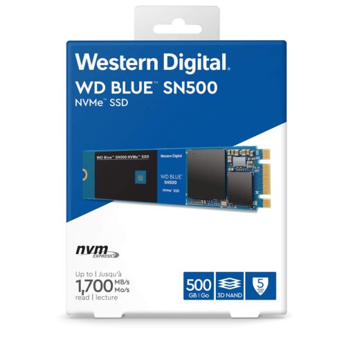 Western Digital 500GB WD Blue SN500 NVMe Internal SSD - Gen3 PCIe, M.2 2280, 3D NAND, Up to 1700 MB/s - WDS500G1B0C - Image 2