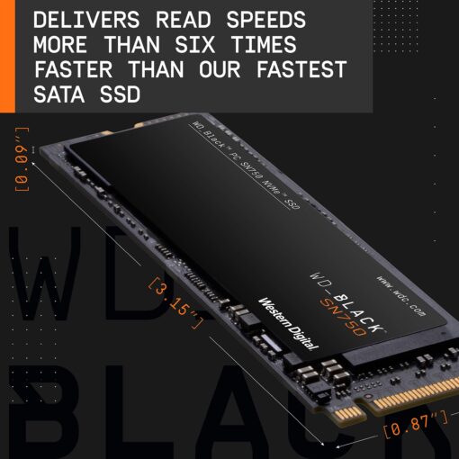 WD_BLACK 2TB SN750 NVMe Internal Gaming SSD Solid State Drive - Gen3 PCIe, M.2 2280, 3D NAND, Up to 3,400 MB/s - WDS200T3X0C - Image 2