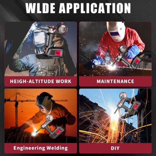 AWT 100A Handheld MIG Welder Machine,110V Flux Core MIG Welder Machine,Portable Gasless MIG Welding Machine,Hand Held Inverter Wire Feed Welder - Image 2
