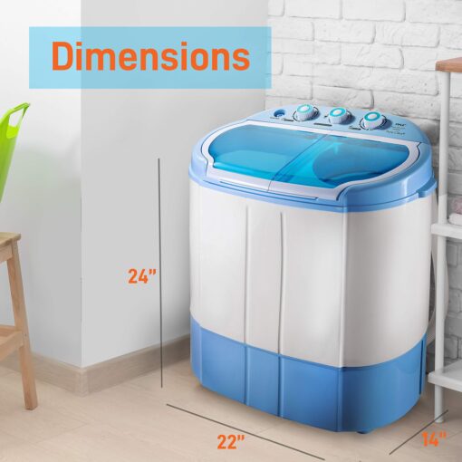 Washing Machine Portable 2-in-1 & Spin-Dryer - Convenient Top-Loading Easy Access, Energy & Water Efficient Design, Ideal for Smaller Loads - No Special Parts or Plumbing Required -2 FT Drainage Hose - Image 6