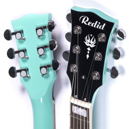 Redid Semi-Hollow Body Electric Guitar RD-100 Jazz Guitar with F-Hole,Maple neck,humbucker Pickups(Green) - Image 2