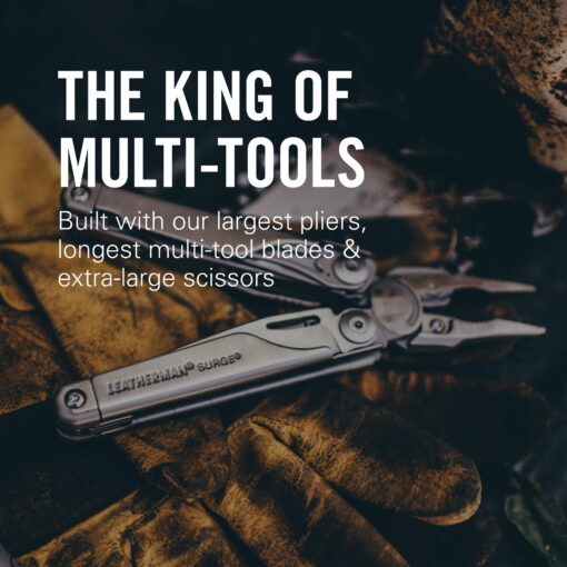 LEATHERMAN, Surge, 21-in-1 Heavy-Duty Multi-tool for Work, Home, Garden, DIY & Auto, Stainless Steel with Premium Nylon Sheath - Image 8