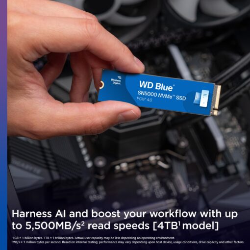 Western Digital 4TB WD Blue SN5000 NVMe Internal Solid State Drive SSD - PCIe Gen 4.0, M.2 2280, Up to 5,500 MB/s - WDS400T4B0E - Image 6