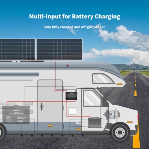 Renogy 12V 30A DC to DC Charger with MPPT, On-Board Battery Charger for Gel, AGM, Flooded and Lithium Batteries, Using Multi-Stage Charging, Charger for Solar Panel and Alternator, in RV, Car, Marine - Image 3