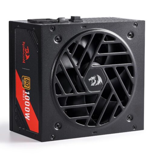 Redragon RGMS-1000W PRO 80+ Gold 1000 Watt Power Supply w/Upgraded ATX 3.1 & PCIe 5.1 Fully Modular, Compact 150mm Size, Smart ECO Low Noise Fan, 100% Japanese Capacitors, Full Mod Cables