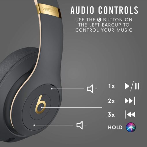 Beats Studio3 Wireless Headphones – The Beats Skyline Collection - Shadow Gray (Latest Model) (Renewed) - Image 4
