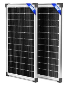 Voltset 200W 12V Solar Panels, High Efficiency 9BB Cell Monocrystalline Solar Panel IP67 Waterproof, Suitable for RV, Marine, Rooftop, Home, Yacht, Off-Grid Applications (2-Pack 100W)