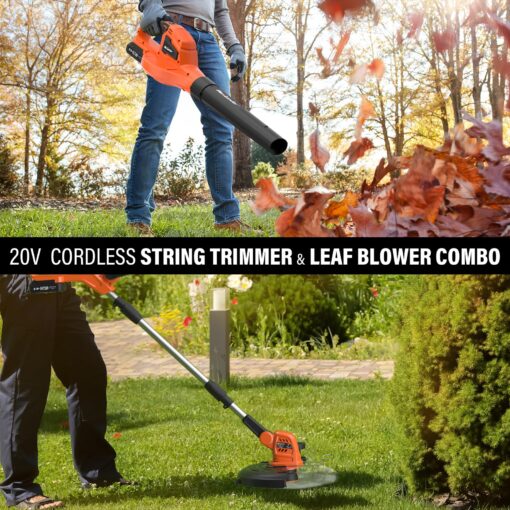 MAXLANDER 20V 12'' Cordless Weed Wacker/Edger and Leaf Blower Combo Kit. 8 Pcs Replacement Spools, 2 x 2.0Ah Batteries & Charger Included - Image 7