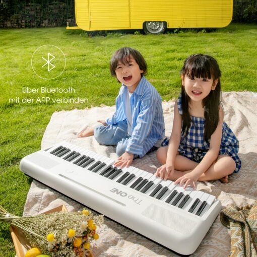 The ONE Smart Keyboard COLOR 61 Lighted Keys Piano Keyboard, Electric Piano for Beginners with 256 Tones, 64 Polyphony, Built-in LED Lights and Free Apps (Black) - Image 4