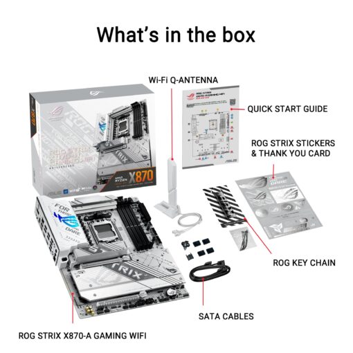 ASUS ROG Strix X870-A Gaming WiFi AMD AM5 X870 ATX Motherboard 16+2+2 Power Stages, Dynamic OC Switcher, Core Flex, DDR5 AEMP, WiFi 7, 4X M.2, PCIe® 5.0, Q-Release Slim, USB4®, AI OCing & Networking - Image 5