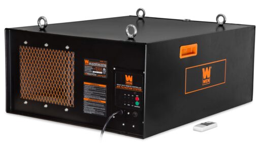 WEN AF1270 4.2-Amp 3-Speed Remote-Controlled Industrial-Strength Air Filtration System (750/950/1270 CFM) , Black