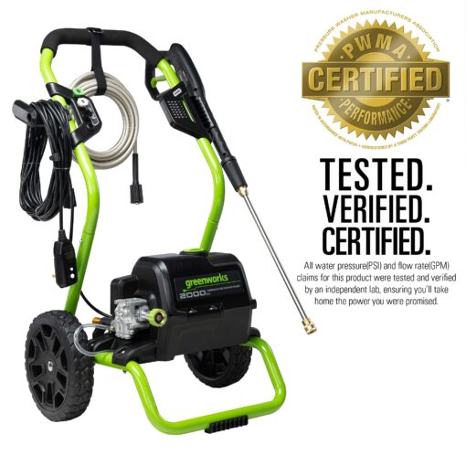 Greenworks 2000 Max PSI @ 1.1 GPM (13 Amp) Electric Pressure Washer GPW2000-1RG + Surface Cleaner Universal Attachment 30012 - Image 4