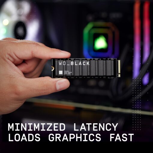 WD_BLACK 1TB SN850X NVMe Internal Gaming Solid State Drive with Heatsink - Works with Playstation 5, Gen4 PCIe, M.2 2280, Up to 7,300 MB/s - WDS100T2XHE - Image 6