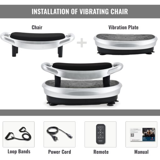 EILISON FITABS 3D Vibration Plate Exercise Machine - Ocsillation, Pulsation + 3D Motion Vibration Platform | Whole Body Viberation Machine for Lymphatic Drainage, Weight Loss, Recovery (Fitabs Silver) - Image 4