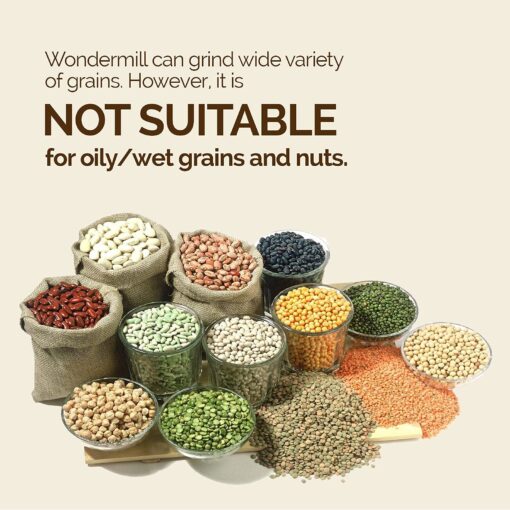 Wondermill Grain Mill - Electric Grain Mill Grinder for Healthy Gluten-Free Flours - Image 4