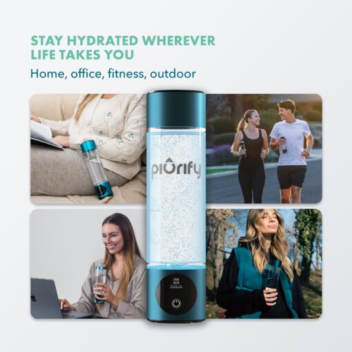 Hydrogen Water Bottle Generator - Up to 4100+ PPB Concentration - SPE/PEM Technology - Certified H2 Generator - Portable Athletic Performance & Hydration System - 6-Hour Hydrogen Retention - Image 4