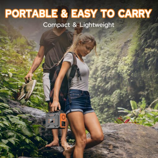 Portable Power Station 300W Solar Generator 280Wh (without Solar Panel), 110V Portable Power Bank with AC Outlet Pure Sine Wave, DC, USB QC3.0, External Lithium Battery Pack for Camping RV Outdoor Use - Image 5