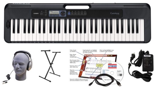 Casio CT-S300 61-Key Premium Keyboard Package with Headphones, Stand, Power Supply, 6-Foot USB Cable and eMedia Instructional Software (CAS CTS300 EPA)