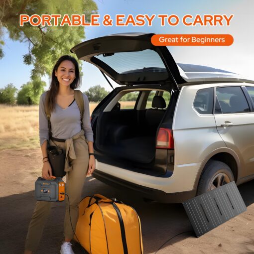 ZeroKor Portable Power Station, 100W 110V Portable Power Pack with AC Outlet, Portable Solar Generator 146Wh External Battery with DC USB C QC3.0 for Camping Home Use RV VanLife(without Solar Panel) - Image 9