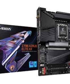 GIGABYTE Z790 AORUS Elite AX (LGA 1700/ Intel Z790/ ATX/ DDR5/ Quad M.2/ PCIe 5.0/ USB 3.2 Gen2X2 Type-C/Intel WiFi 6E/ 2.5GbE LAN/Q-Flash Plus/PCIe EZ-Latch/Gaming Motherboard)