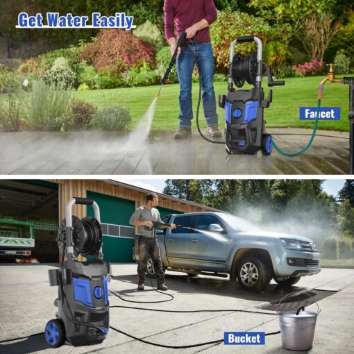 Electric Pressure Washer,4800PSI Max 3.0 GPM 20FT Hose,35FT Power Cord 4 Different Tips Foam Cannon Power Washer - Image 4