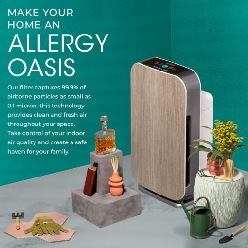 Alen Air Purifier BreatheSmart Flex HEPA with Pure Filter | 1400 Sq. Ft | Perfect for Bedrooms & Home Offices - Captures Allergens, Dust, & Mold - Brushed Stainless - Image 5