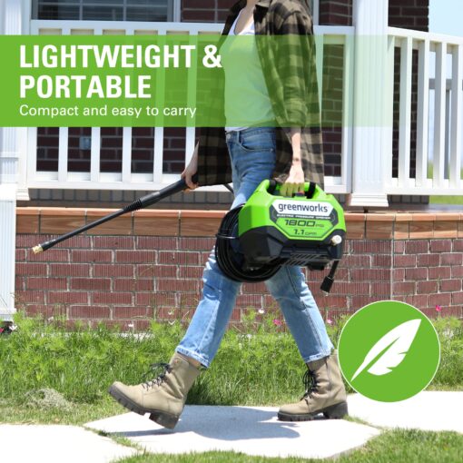 Greenworks 1800 PSI (1.1 GPM) Electric Pressure Washer PWMA Certified - Image 6