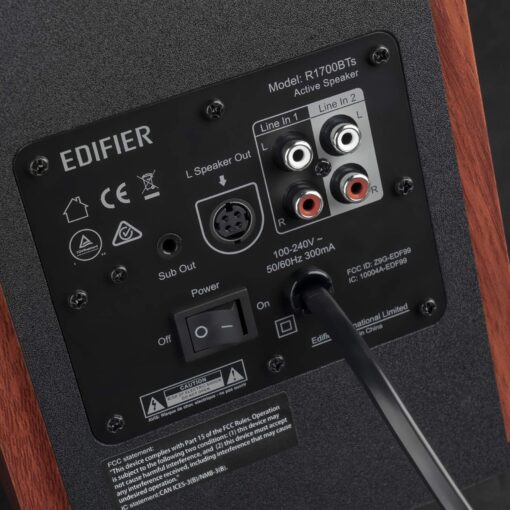 Edifier R1700BTs Active Bluetooth Bookshelf Speakers - 2.0 Wireless Near Field Studio Monitor Speaker - 66w RMS with Subwoofer Line Out - Image 5
