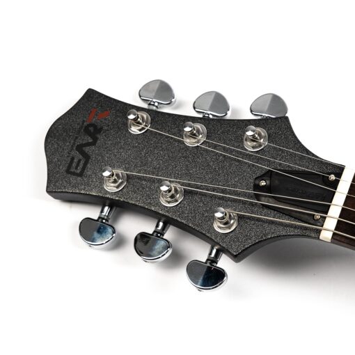 EART EGLP-610 Electric Guitar Solid-Body Electric Guitar,Custom Alnico-II Humbuckers, Satin Sapphire Blue, Satin Gunmetal Black, Satin Honey Tea - Image 5