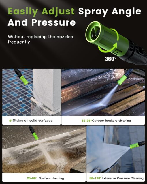 Pressure Washer, 4200PSI 2.6 GPM Power Washer with Foam Cannon 23FT Hose PATOOLIO Electric High Pressure Washer for Fences, Patios, Decks, Patios and Cars Powerwasher - Image 6