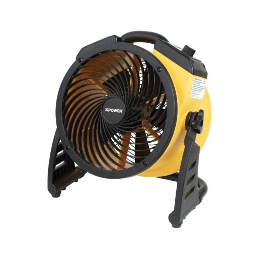 XPOWER FC-125B Portable High Velocity Battery Operated Portable Rechargeable Cordless DC Fan, Outdoor, Camping, Travel, USB Port for Charging Devices, 900 CFM, 12,000mAh - Image 8