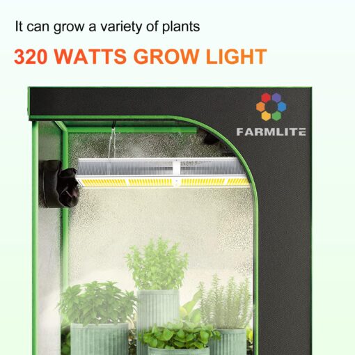 FARMLITE Grow Light Grow Lights for Indoor Plants Full Spectrum Growing Light Plant Hanging Growing Lamps with Samsung Daisy Chain Dimmable Board 4x4ft Coverage (320Watts) - Image 2