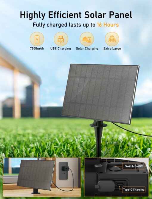 Brightown 208FT Solar String Lights Outdoor Waterproof with Remote, Solar Patio Lights with 100 Shatterproof LED Bulbs, 3 Light Mode, Dimmable & Timer, Hanging String Lights for Porch Garden Bistro - Image 6