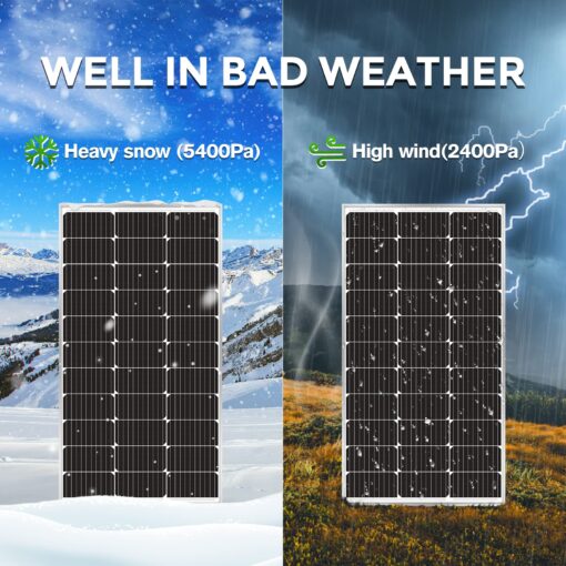 WERCHTAY 300 Watt Solar Panels, 12V 150 Watt 2 Pack, Monocrystalline Cell High-Efficiency PV Module, Solar Panels for Homes Camping RV Battery Boat Caravan and Other Off-Grid System (300W) - Image 6