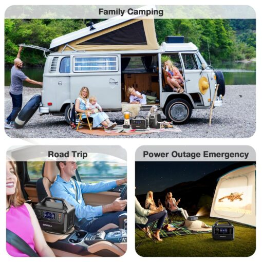 GRECELL Portable Power Station 300W, 230Wh LiFePO4 (LFP) Battery, 1.5hrs Fast Charging, 2 Up to 300W(Peak 600W) AC Outlets, Solar Generator for Outdoor Camping/RVs/Home Use - Image 3