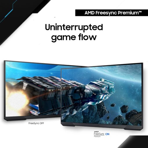 SAMSUNG 27-Inch Odyssey G55C Series QHD 1000R Curved Gaming Monitor, 1ms(MPRT), HDR10, 165Hz, AMD Radeon FreeSync, Eye Care, LS27CG552ENXZA, 2024 - Image 16
