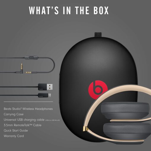 Beats Studio3 Wireless Headphones – The Beats Skyline Collection - Shadow Gray (Latest Model) (Renewed) - Image 3