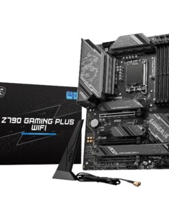 MSI Z790 GAMING PLUS WIFI Motherboard, ATX - Supports Intel 14th, 13th & 12th Gen Core Processors, LGA 1700 - DDR5 Memory Boost 7200+MHz/OC, 1 x PCIe 5.0 x16, 4 x M.2 Gen4, 2.5G LAN, Wi-Fi 6E