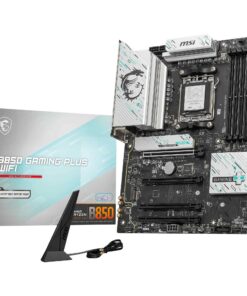 MSI B850 GAMING PLUS WIFI Motherboard, ATX - Supports AMD Ryzen 9000/8000 / 7000 Processors, AM5 - DDR5 Memory Boost 8200+ MT/s (OC), PCIe 5.0 x16 & 4.0 x16, M.2 Gen5, Wi-Fi 7, 5G LAN
