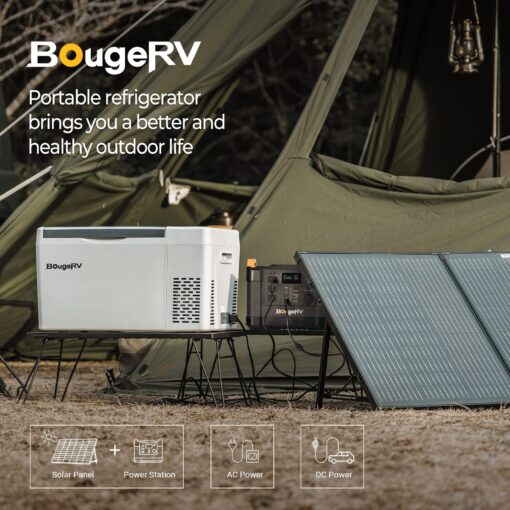 BougeRV 12 Volt Refrigerator With 23 Quart Cover, 12V Car Fridge 23 Quart Portable Freezer Compressor Cooler Compressor Freezer, 12/24V DC 110~240V AC, -7℉~50℉ for Truck RV SUV - Image 3