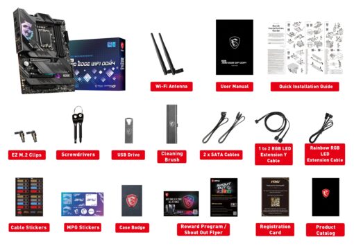 MSI MPG Z690 Edge WiFi DDR4 Gaming PC Motherboard (ATX, 12th Gen Intel Core, LGA 1700 Socket, DDR4, PCIe 4, CFX, M.2 Slots, Wi-Fi 6E) Intel Computer Motherboards (Renewed) - Image 2