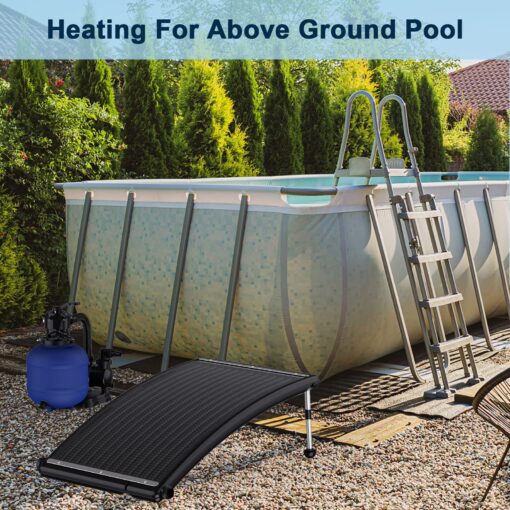 YOWPSY Curve Solar Pool Heater, Made for Above-Ground and Inground Pools, Includes 2 Adapters, 2 Hoses & Clamps - Image 3
